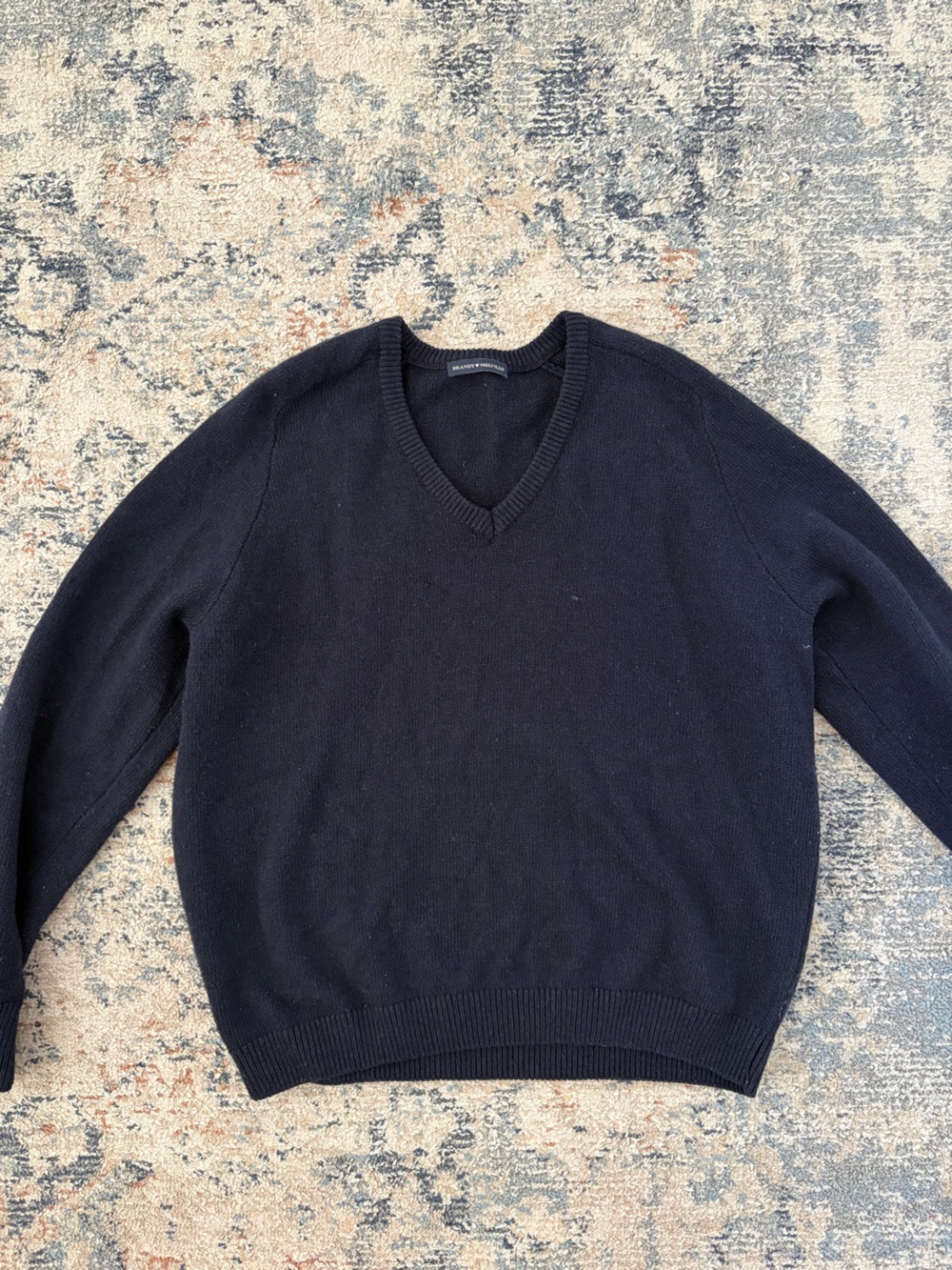 Women’s Brandy Melville Navy V-Neck Sweater